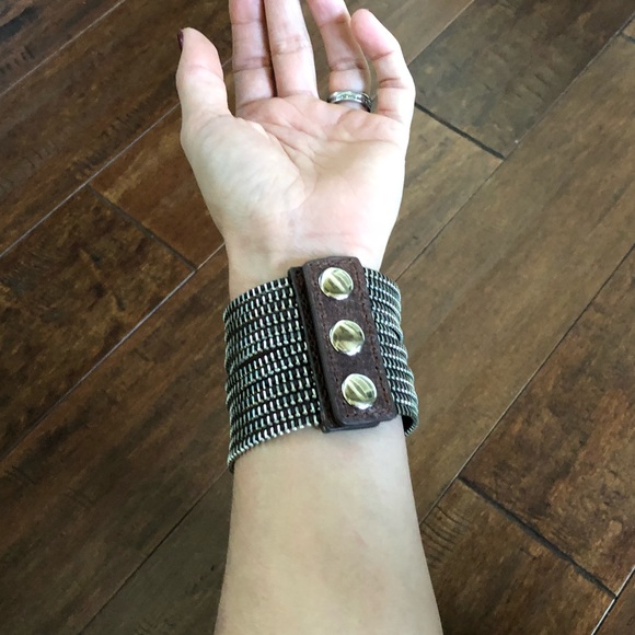 Leather Zipper Bracelet - Picture 4 of 5